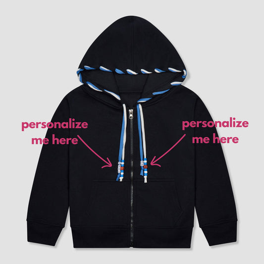 Blue & White Laced Hoodie (Sports Theme) 🏀