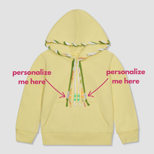 White, Floral and Green Laced Hoodie🍋