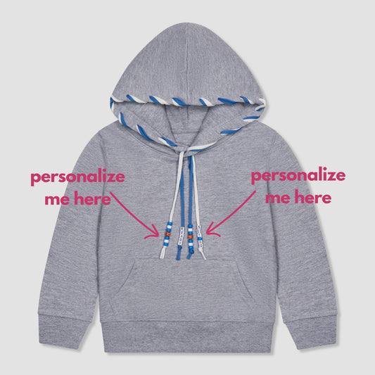 Blue & White Laced Hoodie (Sports Theme) 🏀